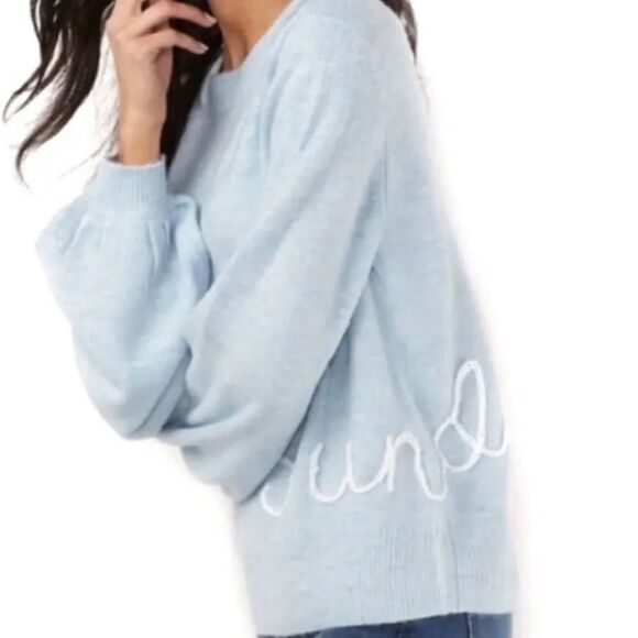 Lauren Conrad Embroidered Blouson Sweatshirt - Picture 1 of 4